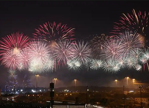 灵台县焰火晚会